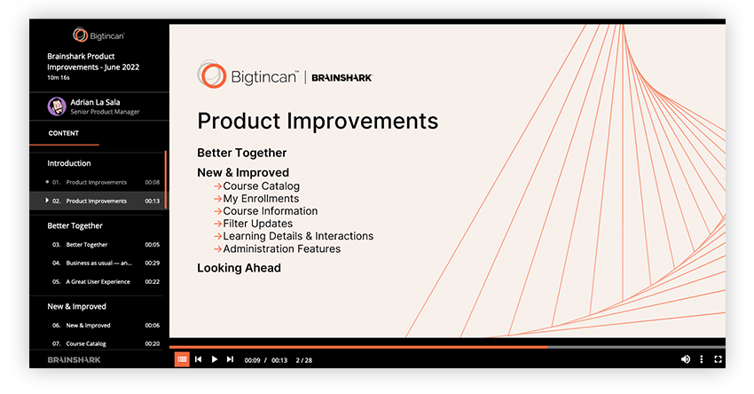 product launch training by brainshark product manager
