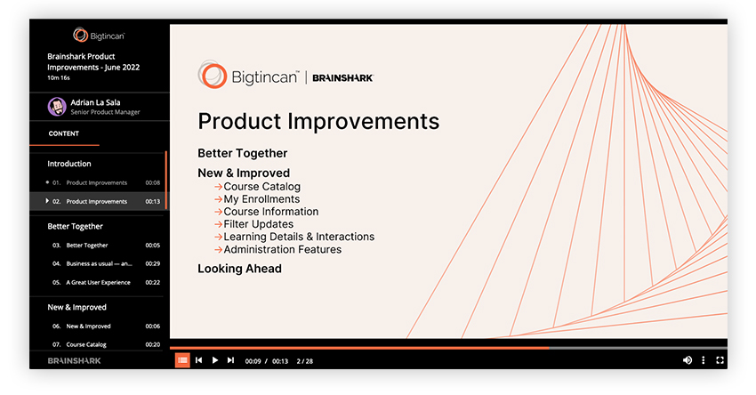 product launch training by brainshark